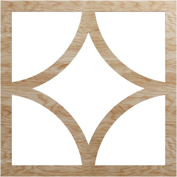 Ekena Millwork Statesman Wood Fretwork Pierced Ceiling Medallion, Red Oak, 30"OD x 19 1/4"ID x 1/4"T CMWP30X30X0250STRO - main